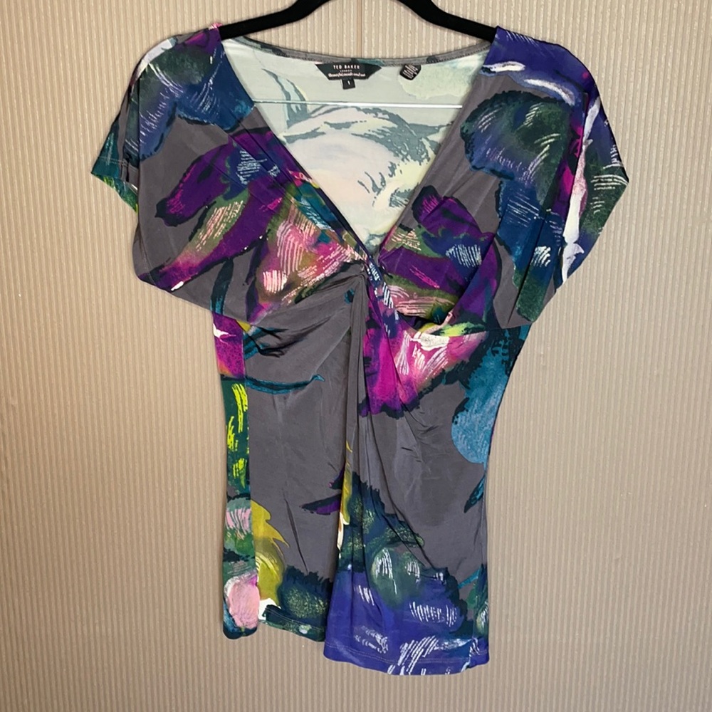 Ted baker‎ floral print dress shirt size 1